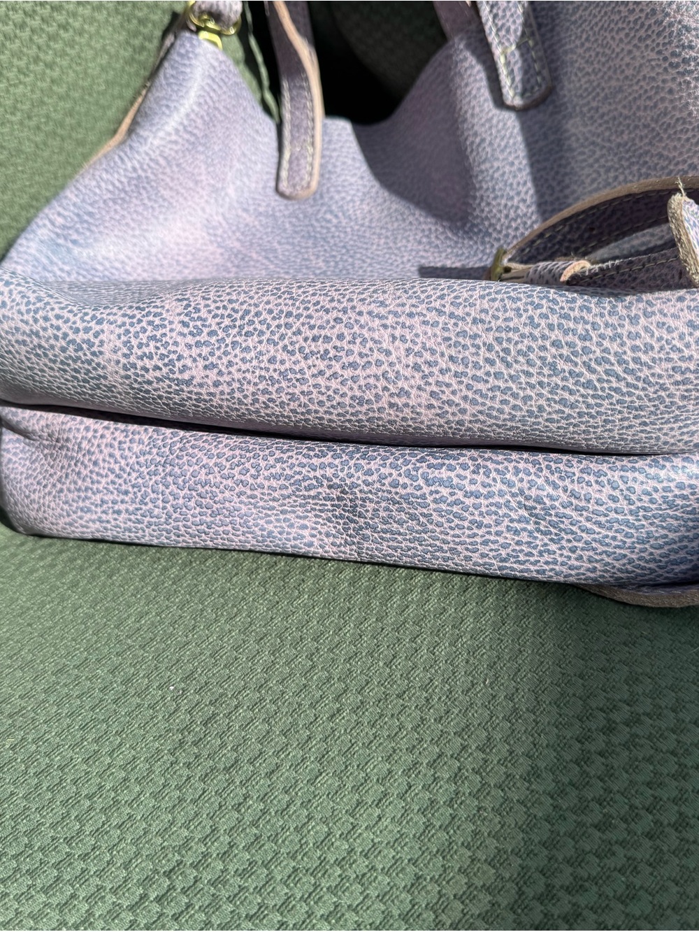 Portland Leather Medium Lilac Classic Crossbody Tote - Picture 6 of 6